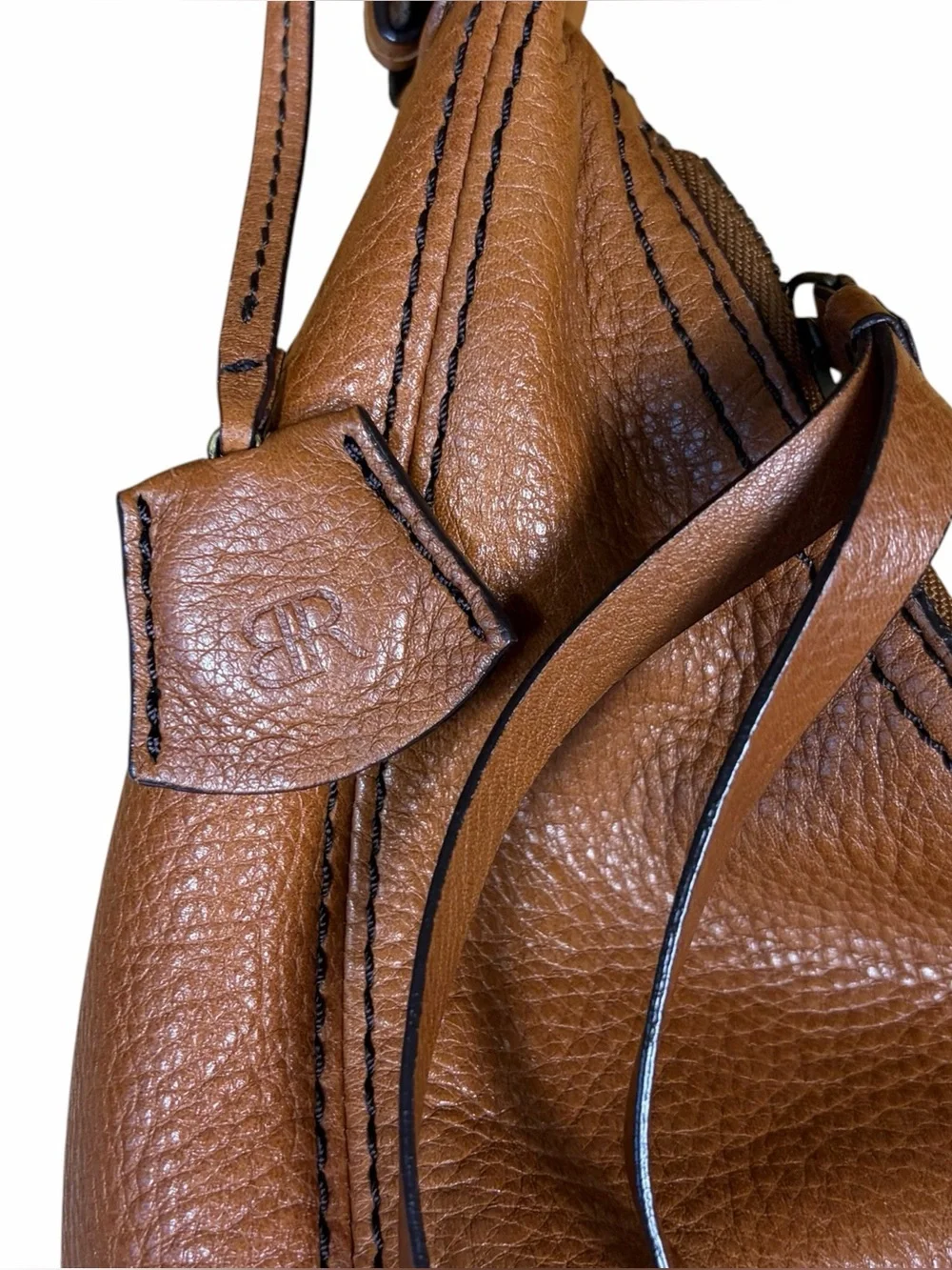 Banana Republic Light Brown Genuine Leather Hobo Bag Purse Handbag Nice!